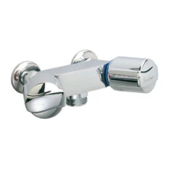 Ideal Standard Mélangeur Douche Mural Chromé Entraxe 80 Mm Tête ½" à Disques Céramiqu