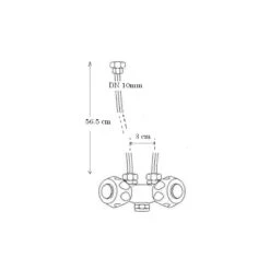 Mélangeur Mural Chromé écoulement Libre 402135 -Kobleo melangeur thermador mel ecoulement libre raccordement au dessus evier 2