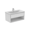 Ideal Standard Meuble CONNECT AIR 100cm Lavabo-plan 1 Tiroir 1 Niche Blanc Laqué/blan