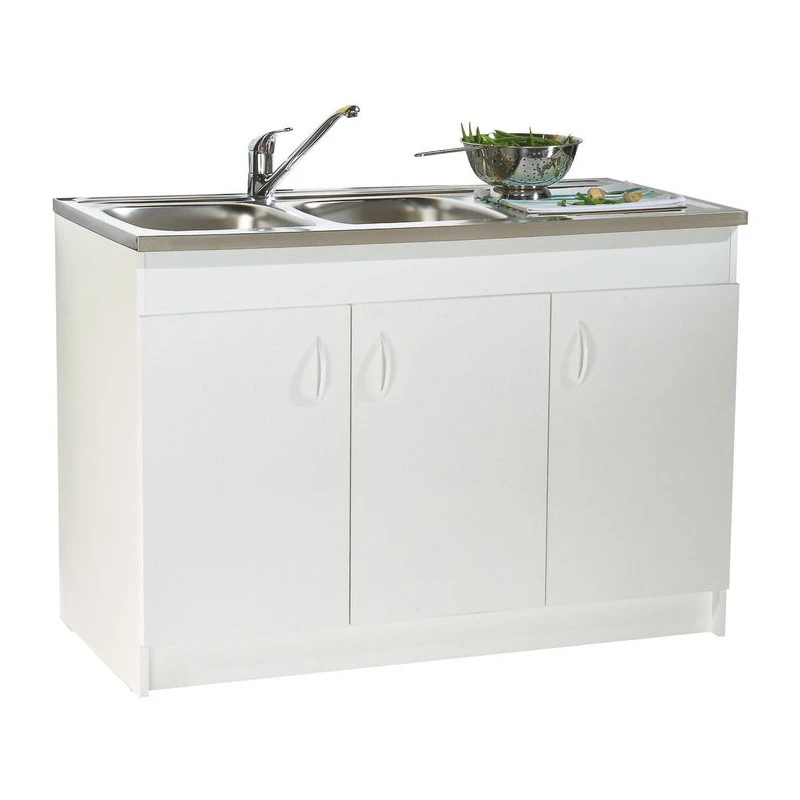 Meuble Sous évier Sim'NF 3 Portes 1200 Mm 1 Meuble Sous évier Sim'NF 3 Portes 1200 Mm