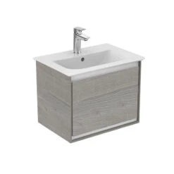 Ideal Standard Meuble Sous Plan 50 Cm 1 Tiroir Chêne Grisé / Blanc Mat CONNECT AIR