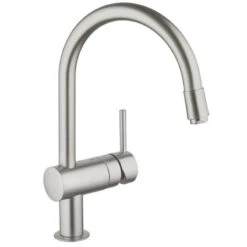 Mitigeur 32918DC0 évier Avec Bec Mousse Acier SuperSteel Minta Grohe