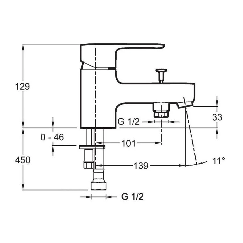 JACOB DELAFON Mitigeur Bain-douche Monotrou July 2 JACOB DELAFON Mitigeur Bain-douche Monotrou July – Image 2