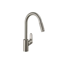 Hansgrohe Mitigeur Cuisine 240 Douchette Extractible 2 Jets Aspect Acier Inox Fo