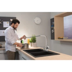 Hansgrohe Mitigeur Cuisine 300 Talis Select M51 Douchette Extractible Stainless 9 Hansgrohe Mitigeur Cuisine 300 Talis Select M51 Douchette Extractible Stainless -Kobleo mitigeur cuisine 300 talis select m51 douchette extractible stainless 1 3