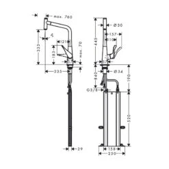 Hansgrohe Mitigeur Cuisine 320 Metris Select M71 Bec Extractible Stainless Steel 5 Hansgrohe Mitigeur Cuisine 320 Metris Select M71 Bec Extractible Stainless Steel -Kobleo mitigeur cuisine 320 metris select m71 bec extractible stainless steel 2