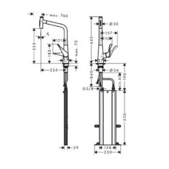 Hansgrohe Mitigeur Cuisine 320 Metris Select M71 Douchette Extractible 2 Jets SB -Kobleo mitigeur cuisine 320 metris select m71 douchette extractible 2 jets sb 2