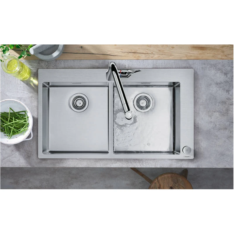 Hansgrohe Mitigeur Cuisine 320 Metris Select M71 Douchette Extractible Inox 3 Hansgrohe Mitigeur Cuisine 320 Metris Select M71 Douchette Extractible Inox – Image 3