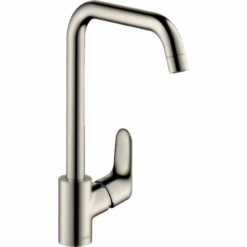 Hansgrohe Mitigeur De Cuisine 260 1 Jet Finition Aspect Acier Inox Focus M41 318