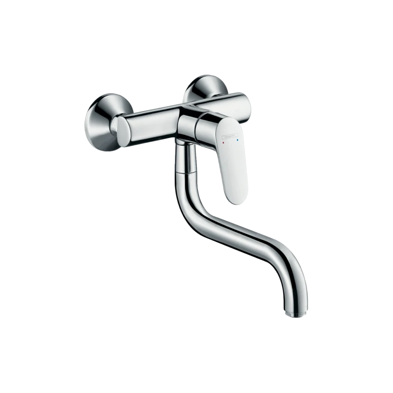 Hansgrohe Mitigeur De Cuisine Focus M41 Montage Mural 1 Jet Chromé 1 Hansgrohe Mitigeur De Cuisine Focus M41 Montage Mural 1 Jet Chromé