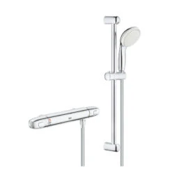 Grohe Mitigeur Douche Grohtherm 1000 1/2" Avec Ensemble De Douche Chromé