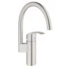 Grohe Mitigeur évier Eurosmart à Bec Haut SuperSteel 33202DC2