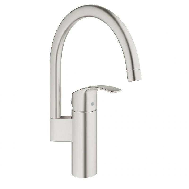 Grohe Mitigeur évier Eurosmart à Bec Haut SuperSteel 33202DC2 1 Grohe Mitigeur évier Eurosmart à Bec Haut SuperSteel 33202DC2