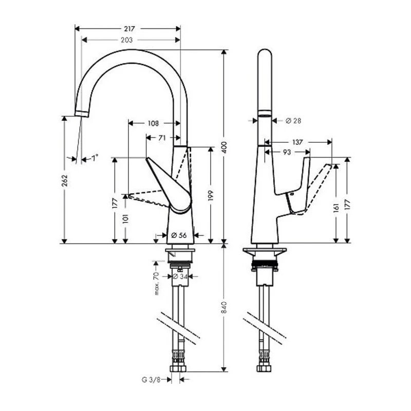 Hansgrohe Mitigeur évier Talis S 260 2 Hansgrohe Mitigeur évier Talis S 260 – Image 2