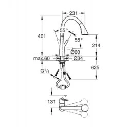 Mitigeur évier Zedra Monocommande 3 Jets Bec Pivotant Chromé Grohe 25 Mitigeur évier Zedra Monocommande 3 Jets Bec Pivotant Chromé Grohe -Kobleo mitigeur evier zedra monocommande 3 jets bec pivotant chrome grohe 12