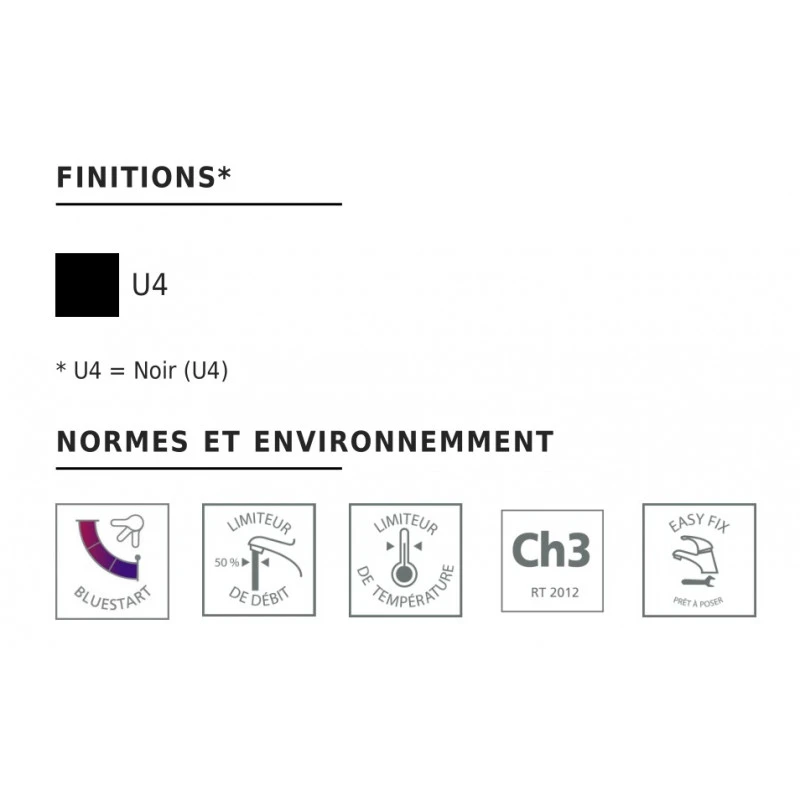 Ideal Standard Mitigeur Lavabo Ch3 Bec Fixe Sans Tirette H 176 Mm Noir Kheops New 3 Ideal Standard Mitigeur Lavabo Ch3 Bec Fixe Sans Tirette H 176 Mm Noir Kheops New – Image 3