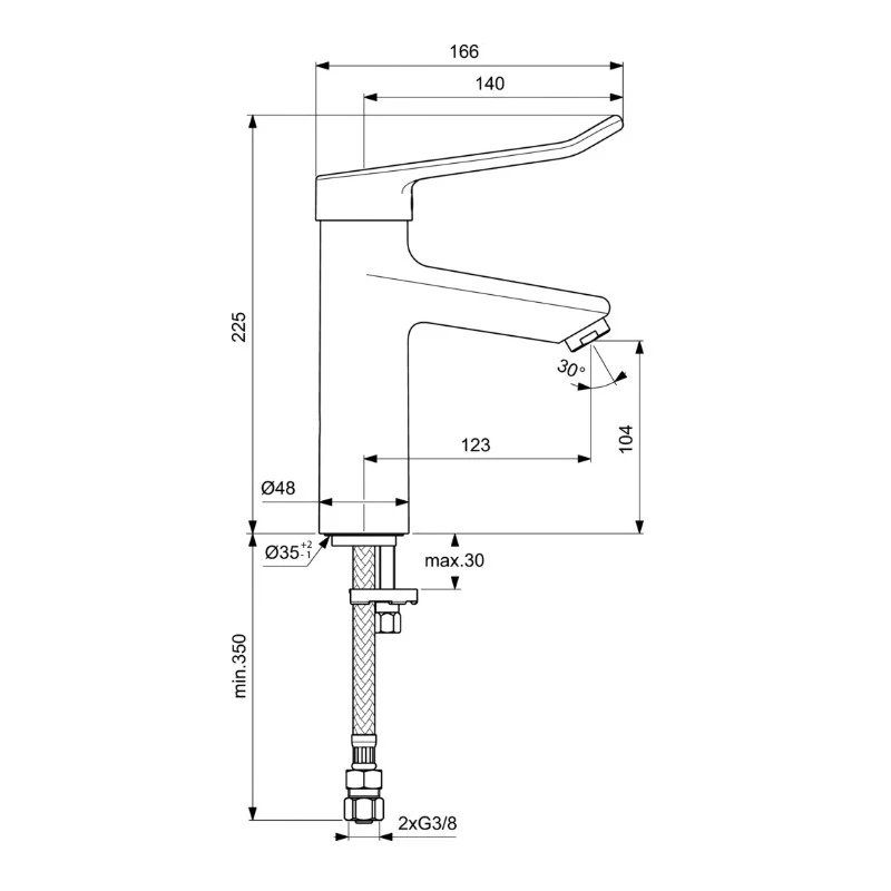 Ideal Standard Mitigeur Lavabo Sur Table Chromé EP Grande Sans Tirette Poignée Ajouré 2 Ideal Standard Mitigeur Lavabo Sur Table Chromé EP Grande Sans Tirette Poignée Ajouré – Image 2