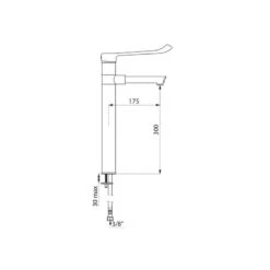 Mitigeur Mécanique D'évier à Bec Déclipsable BIOCLIP H300 Mm 1 Bec Jet -Kobleo mitigeur mecanique d evier a bec declipsable bioclip h300 mm 1 bec jet 2