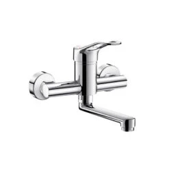 Mitigeur Mécanique D'évier Mural Bec Plat Orientable M1/2" M3/4" Laito