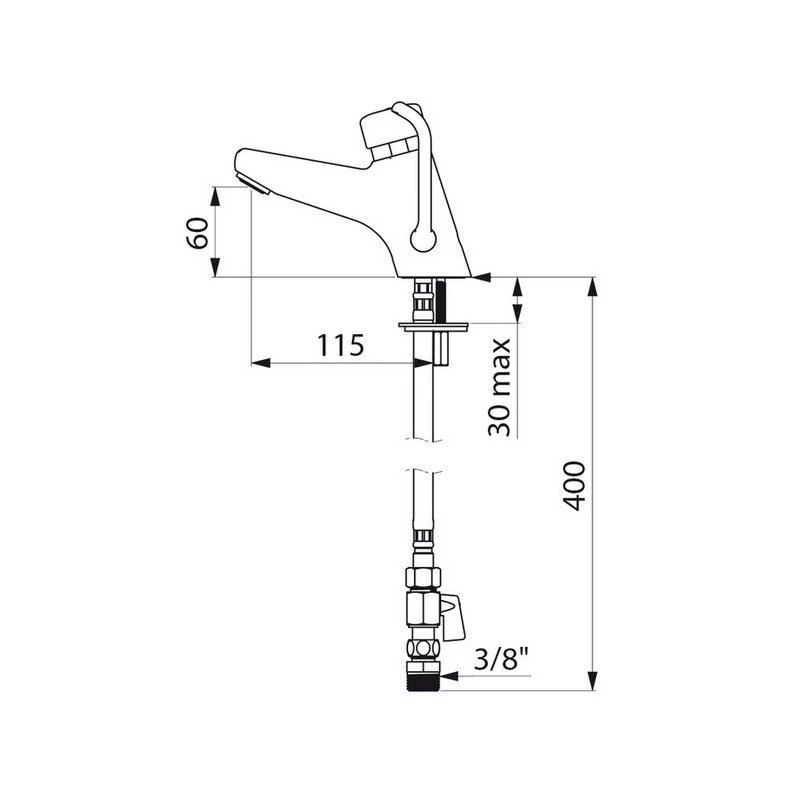 Mitigeur Temporisé TEMPOMIX 2 Temporisation ~7 Sec F3/8" 3 L/min Laito 2 Mitigeur Temporisé TEMPOMIX 2 Temporisation ~7 Sec F3/8" 3 L/min Laito – Image 2
