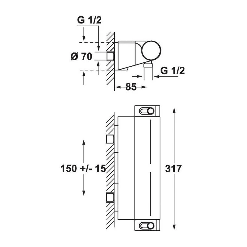 Grohe Mitigeur Thermostatique Douche Grohtherm 2000 Tablette 2 Grohe Mitigeur Thermostatique Douche Grohtherm 2000 Tablette – Image 2