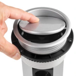 Multiconnecteur Emuca 2 Prises 1 Port Usb Câble 3m Anodisé Mat D102mm -Kobleo multiconnecteur emuca 2 prises 1 port usb cable 3m anodise mat d102mm 13