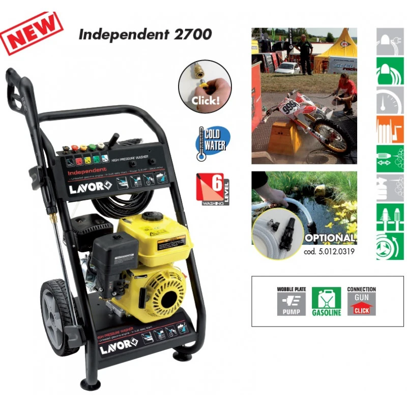 Nettoyeur Eau Froide Independent 2700 200bar 6,5HP 600L/h Lavor 2 Nettoyeur Eau Froide Independent 2700 200bar 6,5HP 600L/h Lavor – Image 2