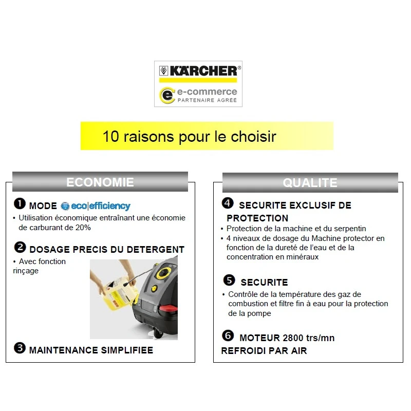 Karcher Nettoyeur Haute Pression Eau Chaude Pro 57kW 760l/h (Triphasé) HDS 8/1 2 Karcher Nettoyeur Haute Pression Eau Chaude Pro 57kW 760l/h (Triphasé) HDS 8/1 – Image 2