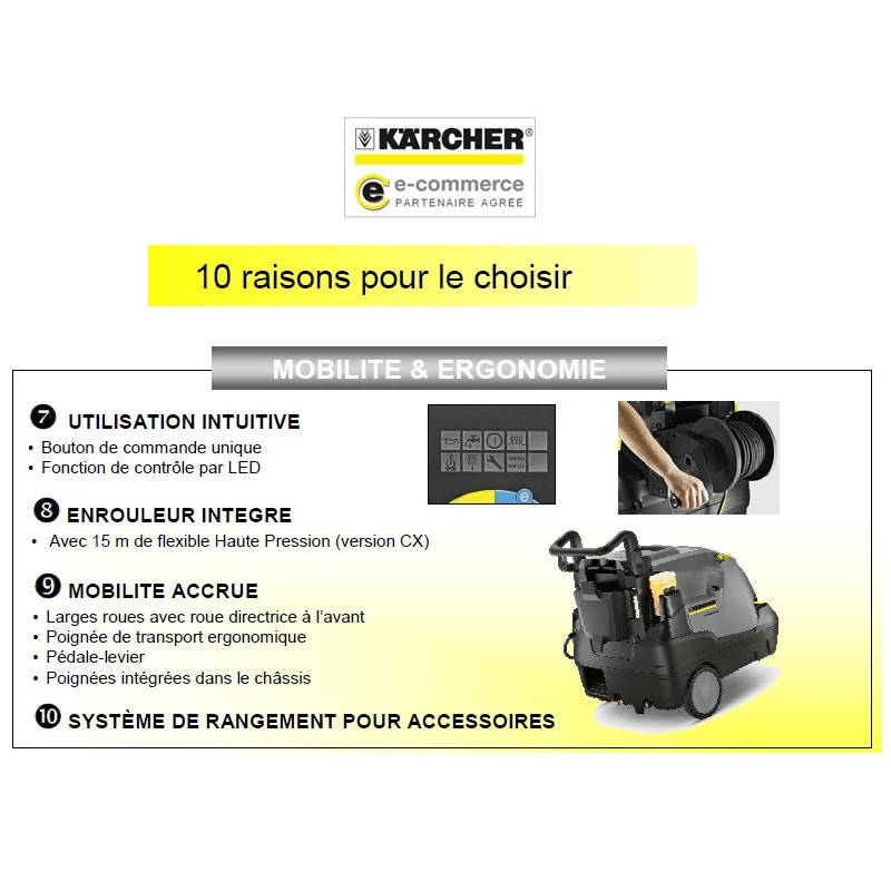 Karcher Nettoyeur Haute Pression Eau Chaude Pro 57kW 760l/h (Triphasé) HDS 8/1 3 Karcher Nettoyeur Haute Pression Eau Chaude Pro 57kW 760l/h (Triphasé) HDS 8/1 – Image 3