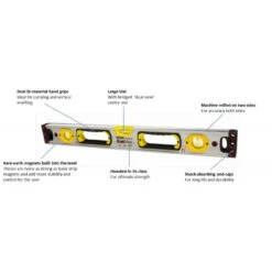 Stanley Niveau Tabulaire Magnetique En Alu 3 Fioles FatMax II 60cm 1-43-525 -Kobleo niveau tabulaire magnetique en alu 3 fioles fatmax ii 60cm 1 43 525 stanley 2