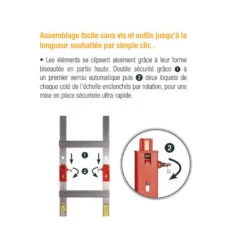 Pack 390 Mm Echelles De Toit Aluminium 485039 -Kobleo pack 390 mm echelles de toit aluminium 485039 centaure 4