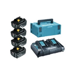 Pack 4 Batteries 18V Li-Ion 6Ah Chargeur DC18RD Coffret MAK-PAC Makita