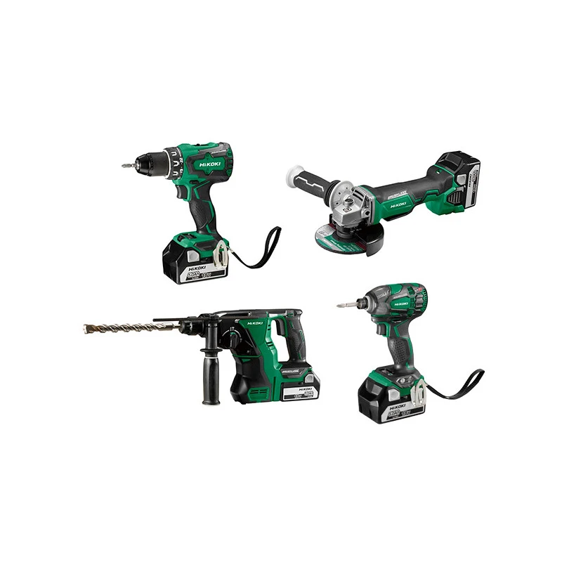 Hikoki Pack 4 Machines à Batterie 18V 5Ah Li-Ion KC18DG4LWDZ 1 Hikoki Pack 4 Machines à Batterie 18V 5Ah Li-Ion KC18DG4LWDZ