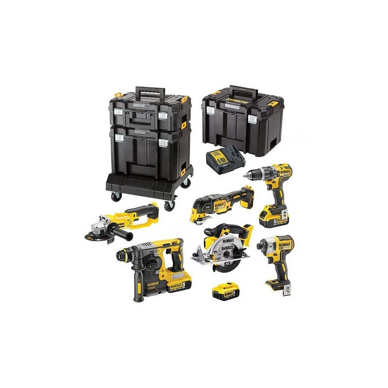 DeWALT Pack 6 Outils XR 18V Li-Ion 5Ah DCK654P3T 1 DeWALT Pack 6 Outils XR 18V Li-Ion 5Ah DCK654P3T