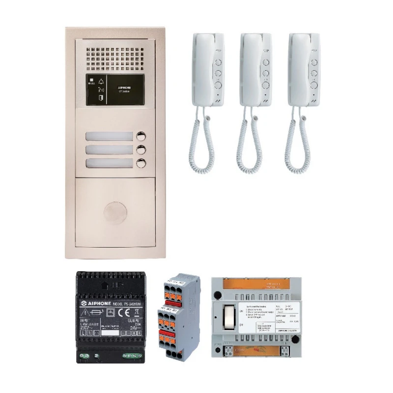 Pack Audio GTBA3E 3 BP Avec 3 Postes GT1D Programmés Aiphone 1 Pack Audio GTBA3E 3 BP Avec 3 Postes GT1D Programmés Aiphone