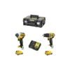 DeWALT Pack Perceuse Visseuse Percussion DCD706Visseuse Chocs DCF801 12V XR L