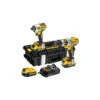 DeWALT Pack PerceuseVisseuse PercussionVisseuse Chocs 18V XR Li-Ion 3x50Ah Co
