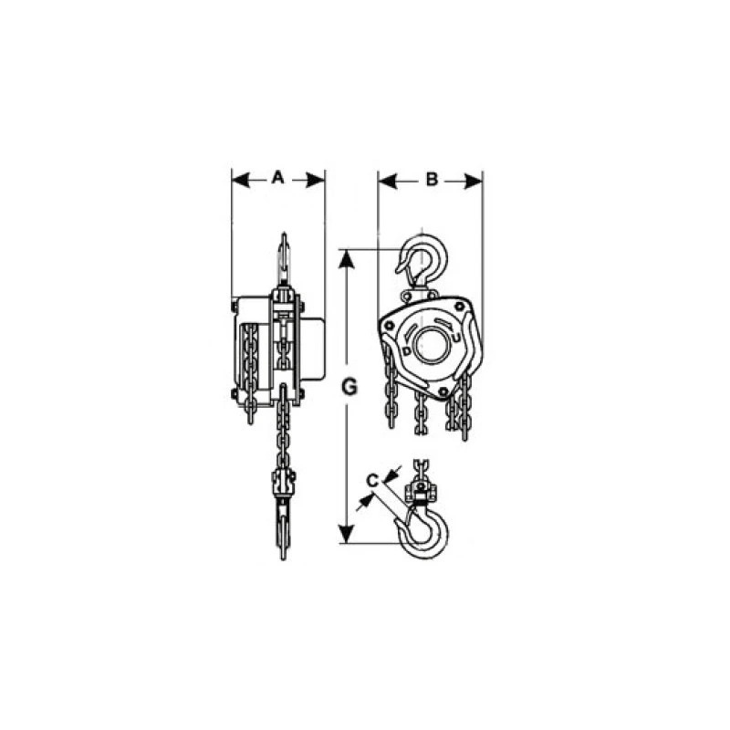Palan à Chaîne 1 T 2,5 M PC 1000 2 Palan à Chaîne 1 T 2,5 M PC 1000 – Image 2