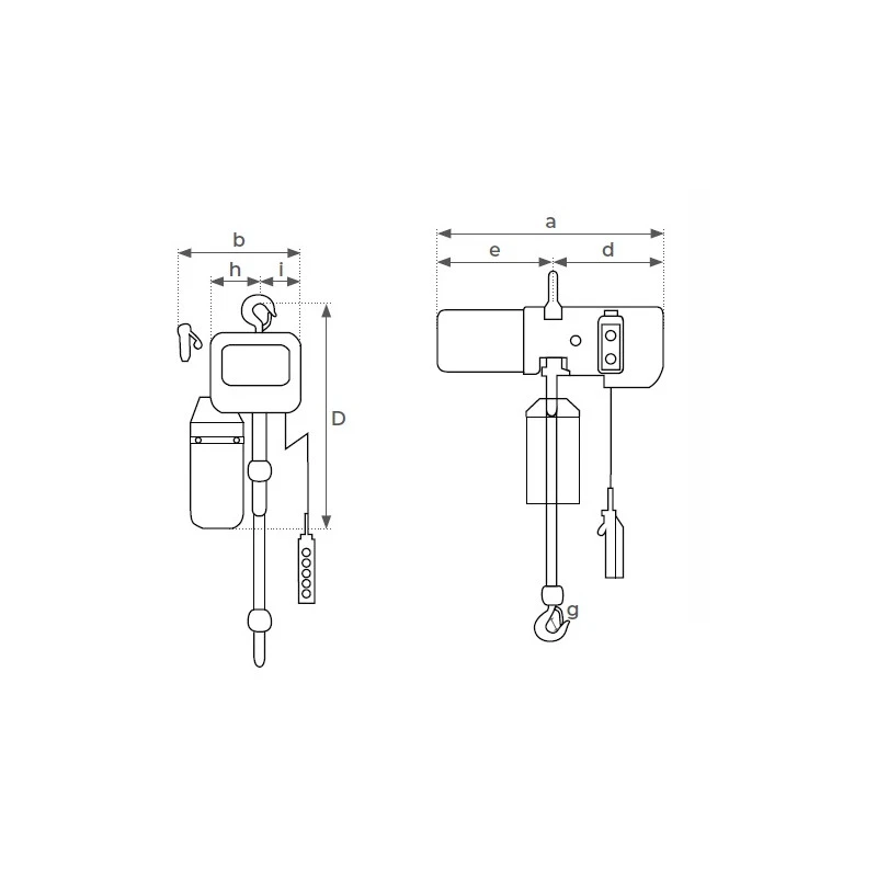 Palan électrique à Chaîne 220V 1000 Kg EW1001 2 Palan électrique à Chaîne 220V 1000 Kg EW1001 – Image 2