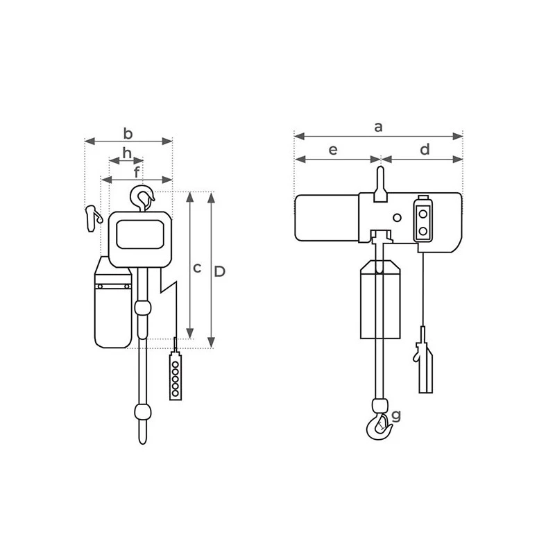 Palan électrique à Chaîne 3m 380V 2T EH2002 Stockman 2 Palan électrique à Chaîne 3m 380V 2T EH2002 Stockman – Image 2