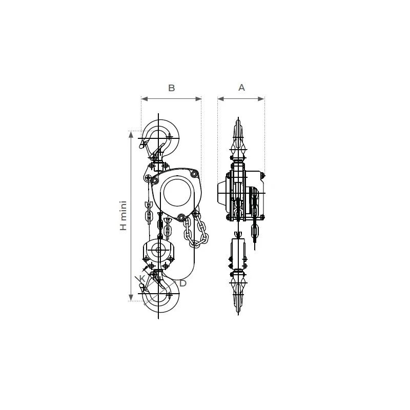 Palan Manuel Chaîne Premium Charge Maxi 5000 Kg Hauteur D'élévation 9 3 Palan Manuel Chaîne Premium Charge Maxi 5000 Kg Hauteur D'élévation 9 – Image 3