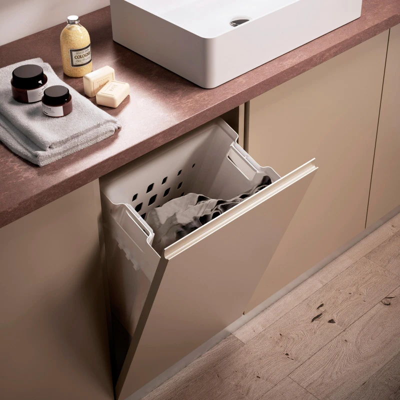 Panier à Linge Emuca Laundry Pour Module 450mm Plastique Blanc 3 Panier à Linge Emuca Laundry Pour Module 450mm Plastique Blanc – Image 3