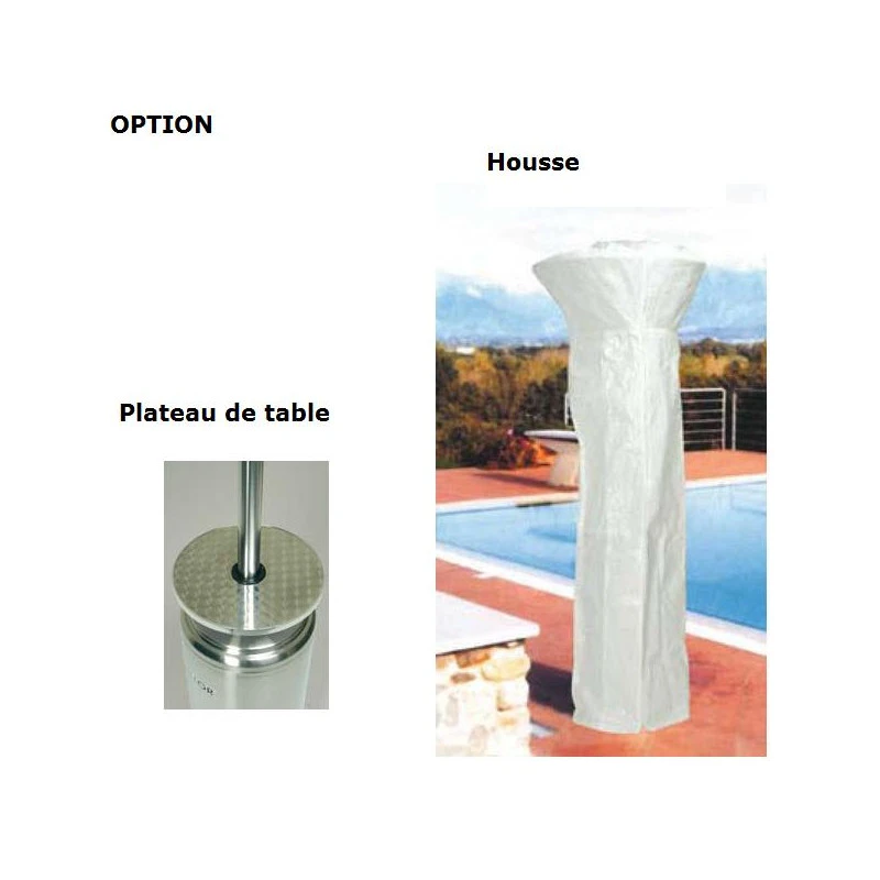 Parasol Chauffant Brasilia MI Inox Au Gaz 13kW Sovelor 2 Parasol Chauffant Brasilia MI Inox Au Gaz 13kW Sovelor – Image 2