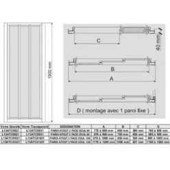 Paroi Atout 3 Coulissante 3 Volets 90 Vt Blanc 5 Paroi Atout 3 Coulissante 3 Volets 90 Vt Blanc -Kobleo paroi atout 3 coulissante 3 volets 90 vt blanc 2