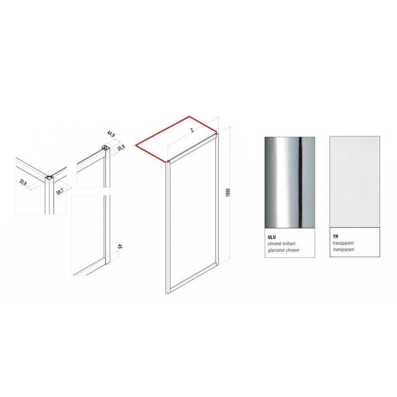 Paroi Douche Fixe 90-92cm Ht195cm Cee Art 2 Paroi Douche Fixe 90-92cm Ht195cm Cee Art – Image 2