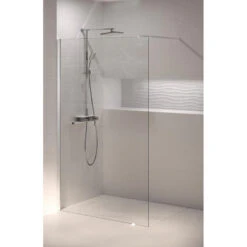 ALLIBERT Paroi Douche Réversible 90x195cmVerre Transparent Neutre 6mm Chromé SP