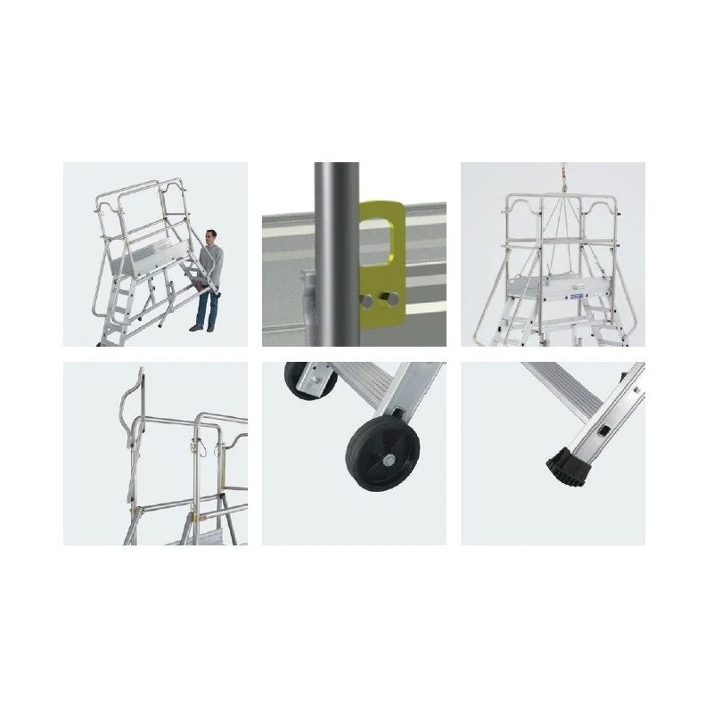 Passerelle En Alu 2x4 Marches Hauteur Accès 2,83 M PASSERELLE BANCHE 2 Passerelle En Alu 2x4 Marches Hauteur Accès 2,83 M PASSERELLE BANCHE – Image 2