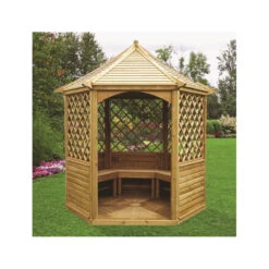 Pavillon Hexagonal élégant Toiture Bois Surface Extérieure 730 M2 KIA2 -Kobleo pavillon hexagonal elegant toiture bois surface exterieure 730 m2 kia2 habrita foresta 2