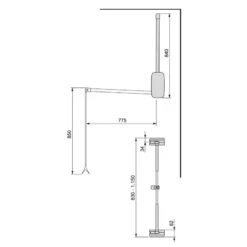 Penderie Rabattable Pour Armoire Réglable 830-1150 Mm Jusqu'à 12 Kg Ac -Kobleo penderie rabattable pour armoire reglable 830 1150 mm jusqu a 12 kg ac 2