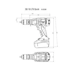 Metabo Perceuse à Percussion à Batterie 18V 2Ah Li-Ion SB 18 L -Kobleo perceuse a percussion a batterie 18v 2ah li ion sb 18 l 2